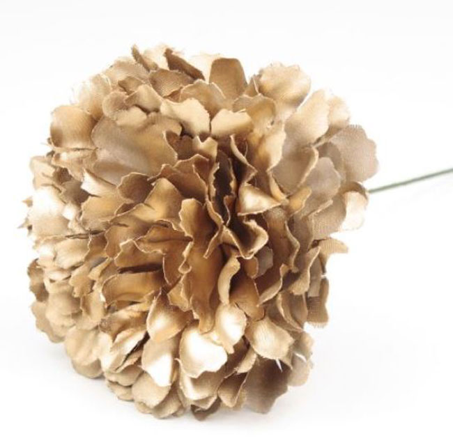 Flamenco Artificial Carnations. Sevilla Model. Gold